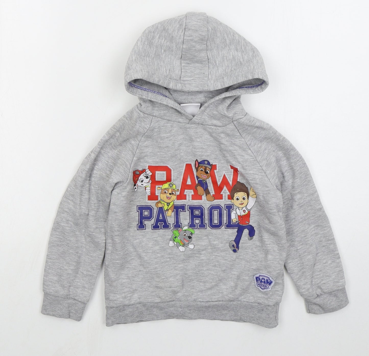 Primark Boys Grey  Cotton Pullover Hoodie Size 3-4 Years  Pullover - Paw Patrol