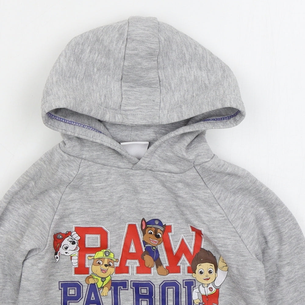 Primark Boys Grey  Cotton Pullover Hoodie Size 3-4 Years  Pullover - Paw Patrol