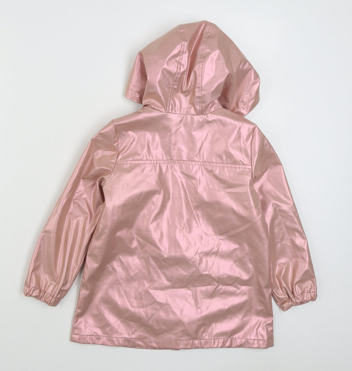 F&F Girls Pink   Rain Coat Coat Size 5-6 Years  Zip