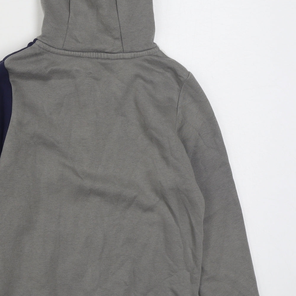 George Boys Grey  Cotton Full Zip Hoodie Size 6-7 Years  Zip