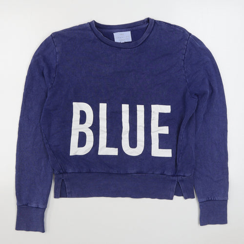 NEXT Mens Blue Round Neck  Cotton Pullover Jumper Size M