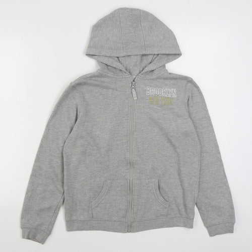 YD Girls Clear  Cotton Full Zip Hoodie Size 12-13 Years  Zip