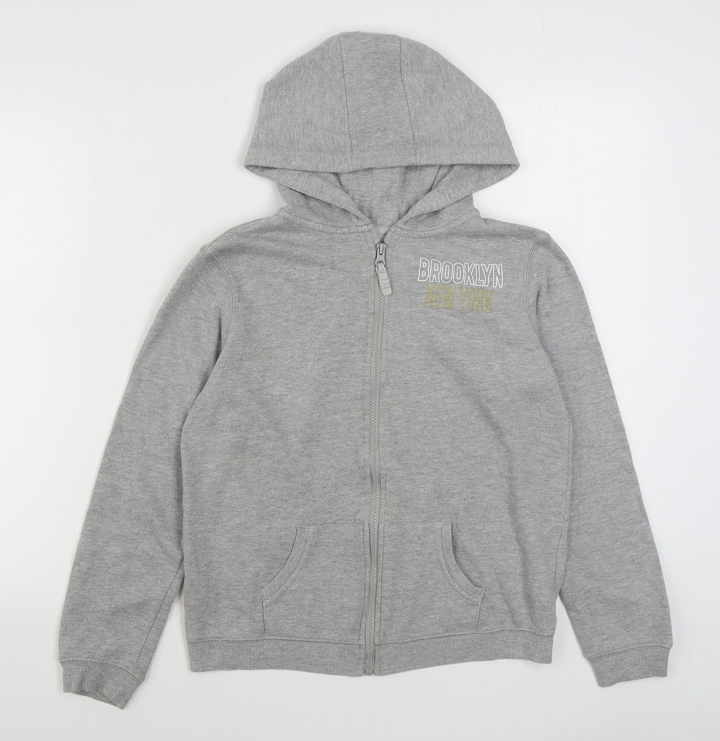 YD Girls Clear  Cotton Full Zip Hoodie Size 12-13 Years  Zip