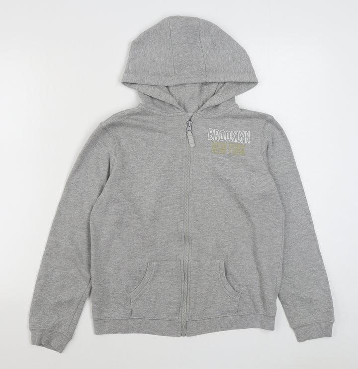 YD Girls Clear  Cotton Full Zip Hoodie Size 12-13 Years  Zip