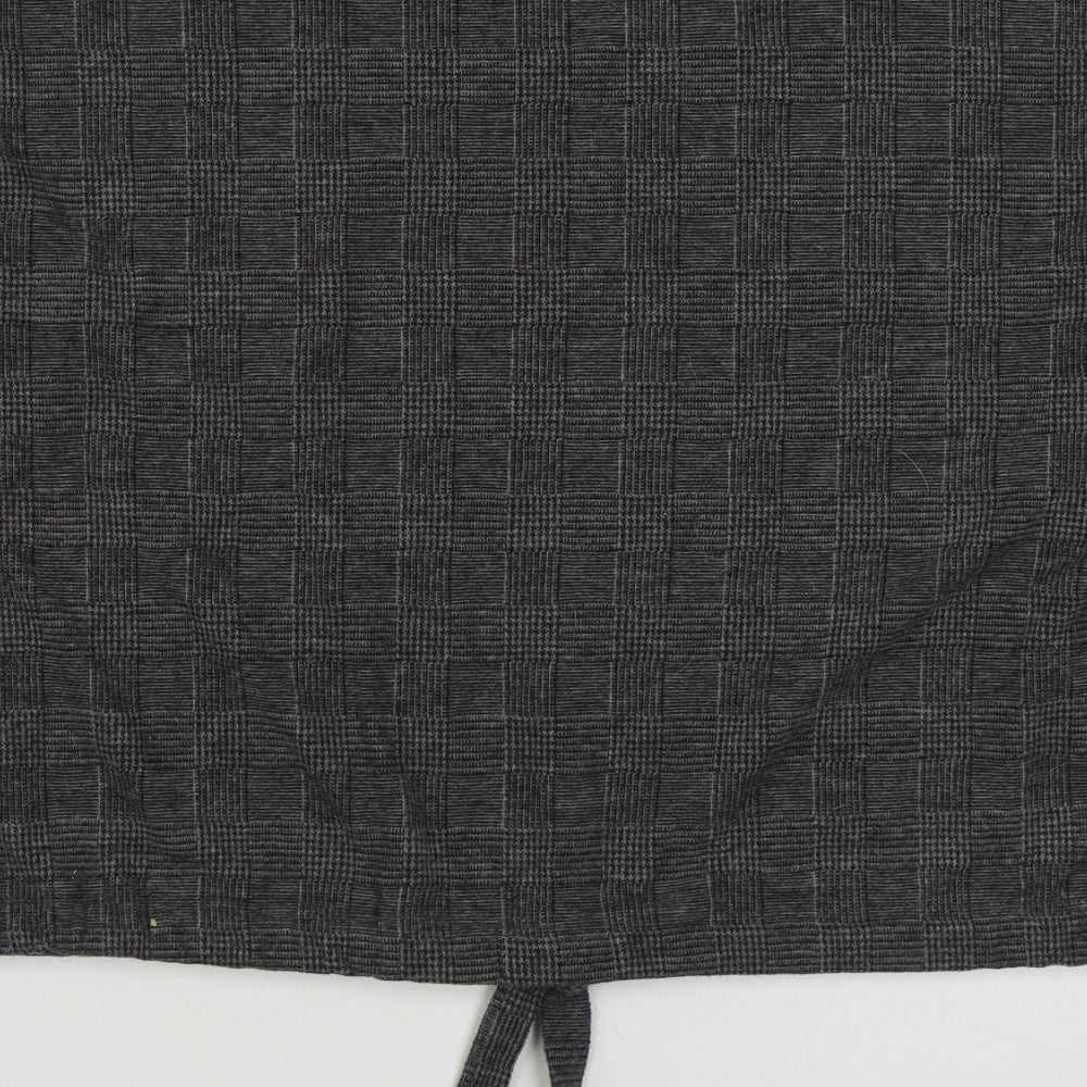 Matalan Womens Grey Plaid Polyester Pullover Sweatshirt Size L  Pullover
