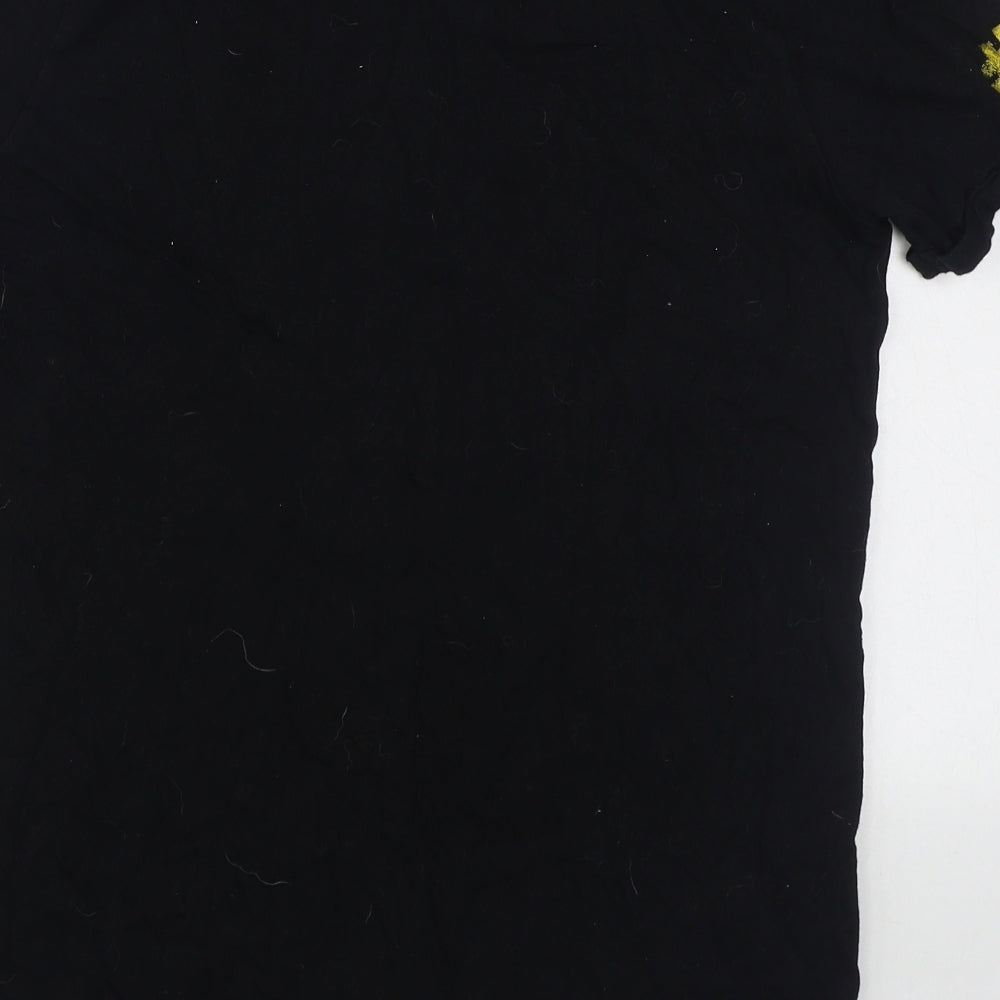 F&F Boys Black  100% Cotton Basic T-Shirt Size 13-14 Years Round Neck Pullover - Pokemon