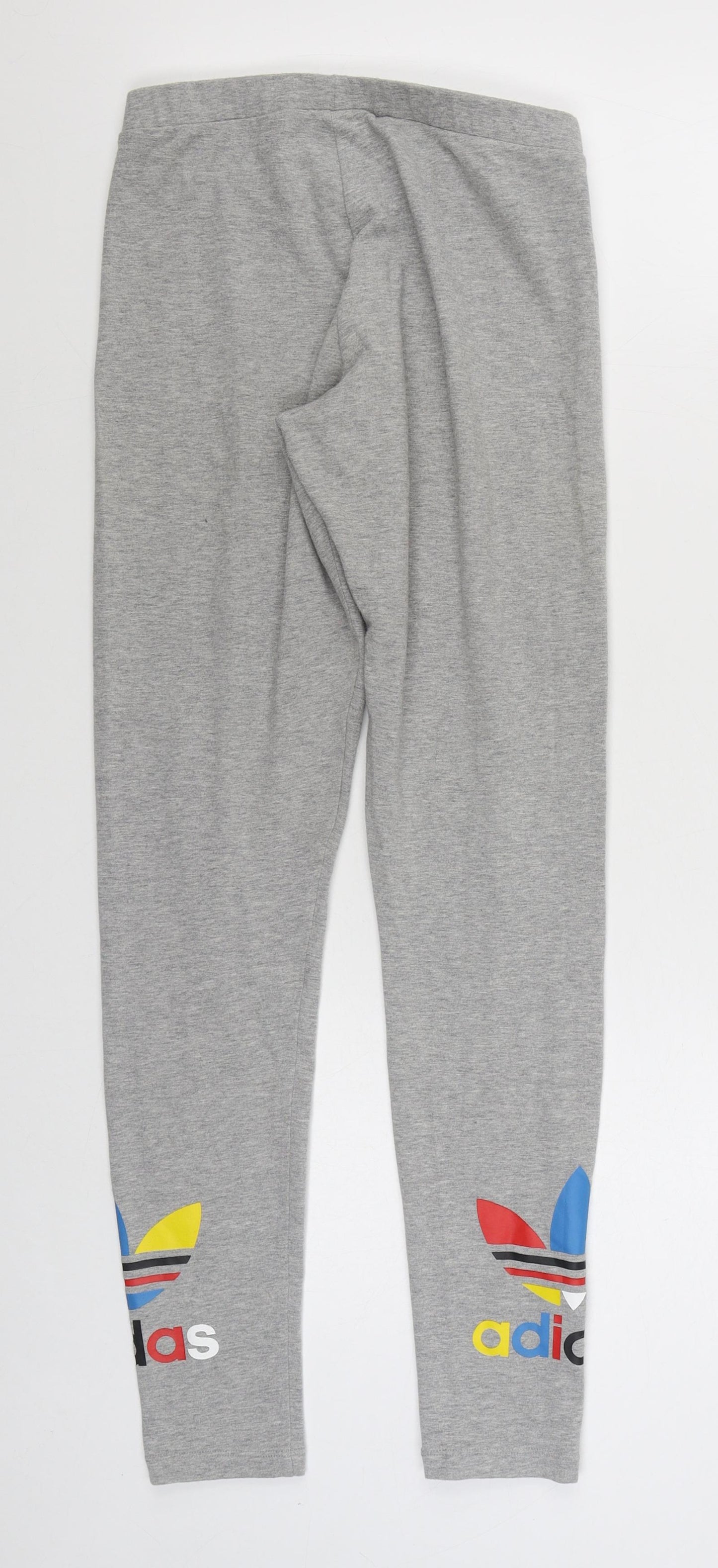 adidas Womens Grey  Cotton Jogger Leggings Size 8 L28 in