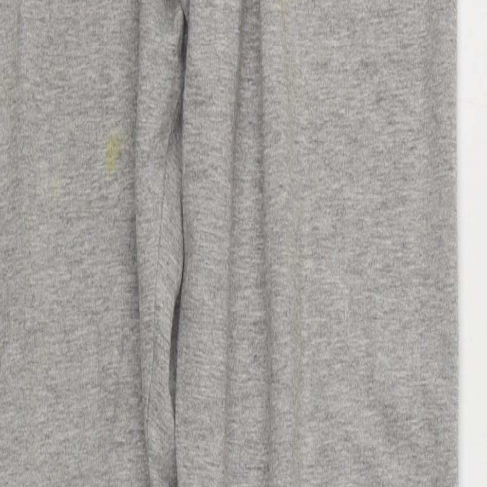 adidas Womens Grey  Cotton Jogger Leggings Size 8 L28 in