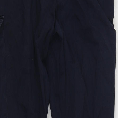 Burton Mens Blue  Cotton Cargo Trousers Size 38 in L28 in Regular Zip