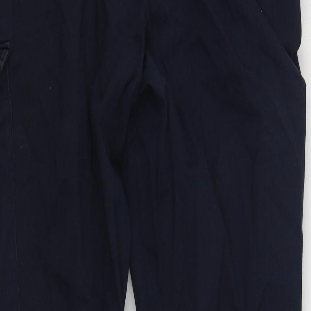 Burton Mens Blue  Cotton Cargo Trousers Size 38 in L28 in Regular Zip
