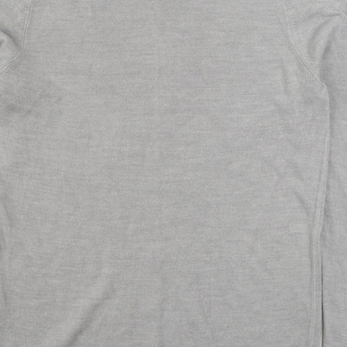 Marks and Spencer Womens Grey Round Neck  Acrylic Pullover Jumper Size 12
