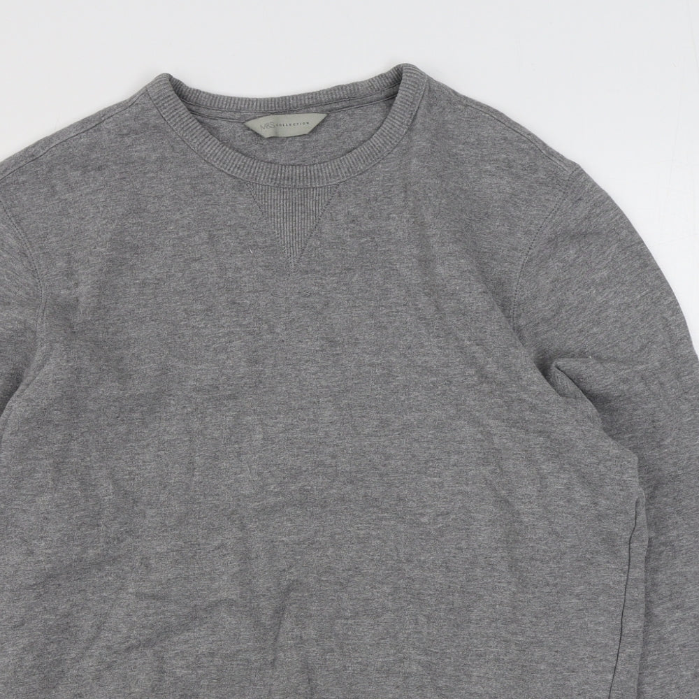 Marks and Spencer Mens Grey  Cotton Pullover Sweatshirt Size M