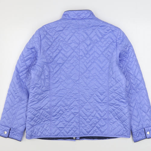 Finesse Womens Purple   Quilted Coat Size 12  Zip