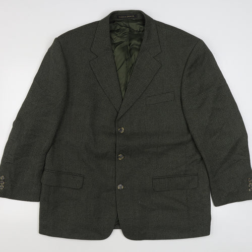 St Michael Mens Green  Wool Jacket Suit Jacket Size 46