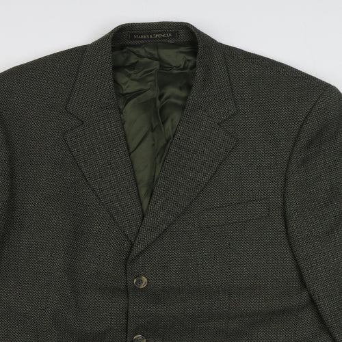 St Michael Mens Green  Wool Jacket Suit Jacket Size 46