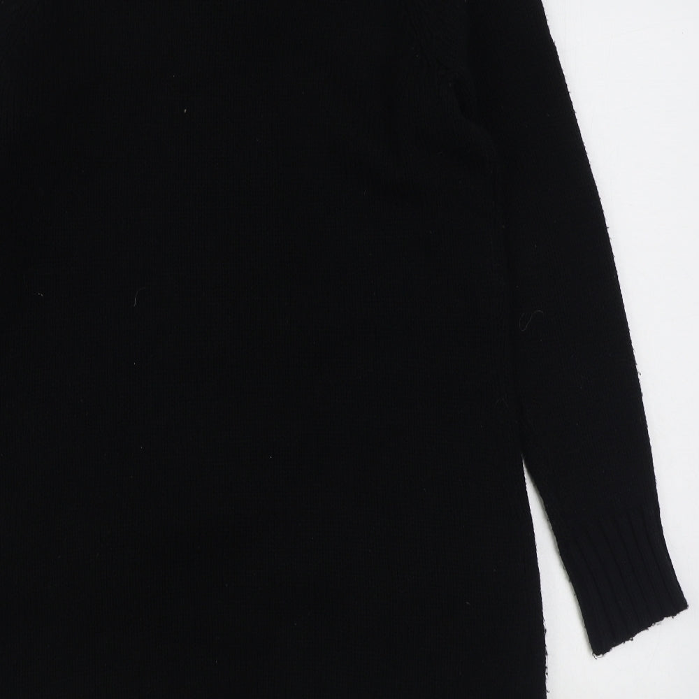 George Womens Black Collared  Acrylic Cardigan Jumper Size 14