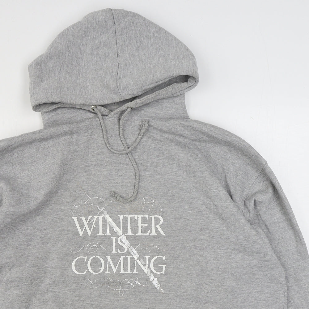 Awdis Mens Grey  Cotton Pullover Hoodie Size 2XL   - Game of Thrones
