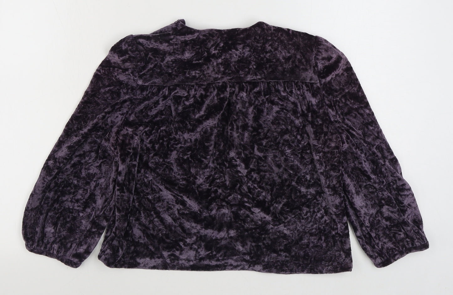 Reflections Womens Purple V-Neck  Polyester Shrug Jumper Size 12