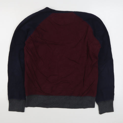 UNI OLO Mens Red  Cotton Pullover Sweatshirt Size S