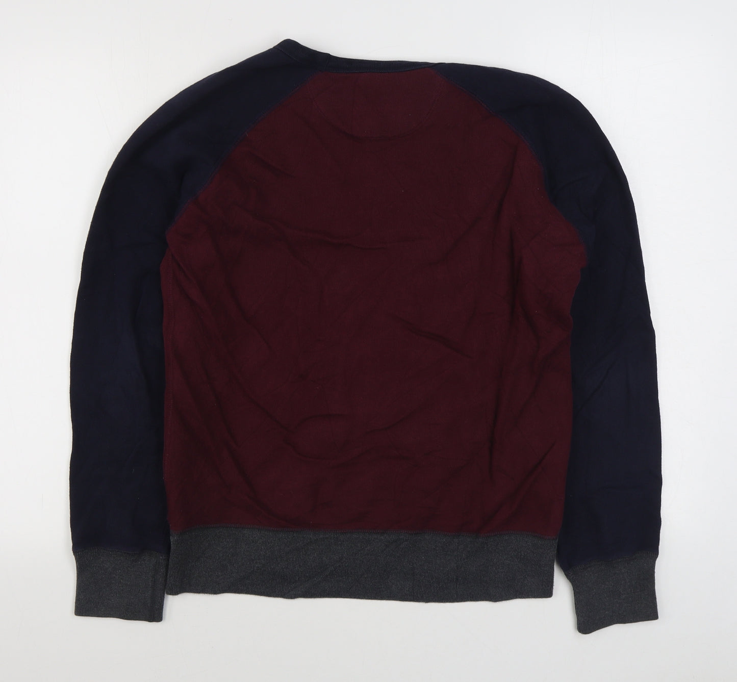 UNI OLO Mens Red  Cotton Pullover Sweatshirt Size S