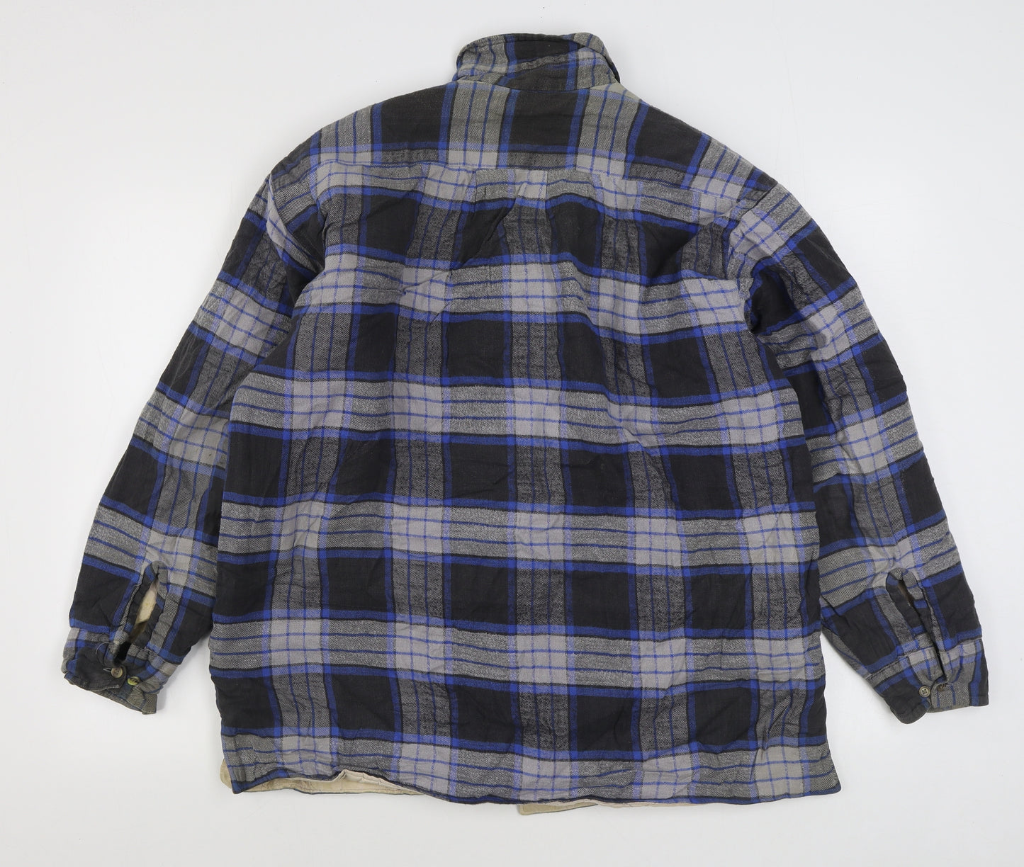 Emos Mens Blue Plaid  Jacket  Size M  Button