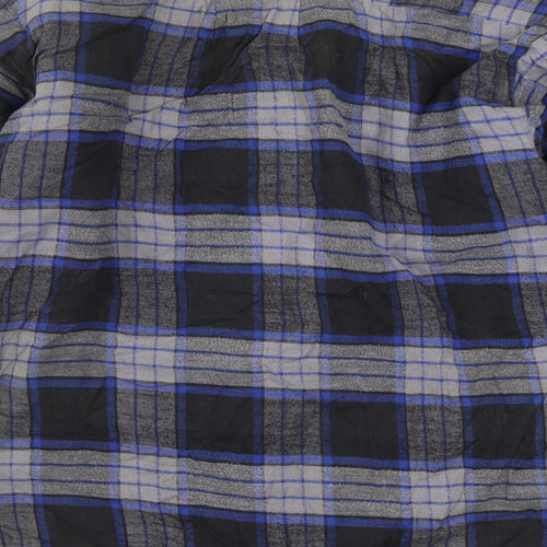 Emos Mens Blue Plaid  Jacket  Size M  Button