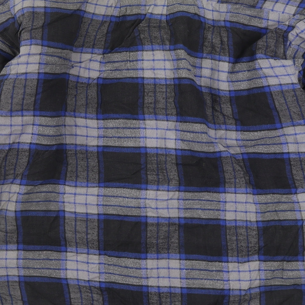 Emos Mens Blue Plaid  Jacket  Size M  Button