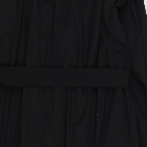 C&A Mens Black   Trench Coat Coat Size XL  Button