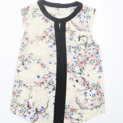 Red Herring Womens Multicoloured Floral Polyester Basic Tank Size 8 Crew Neck