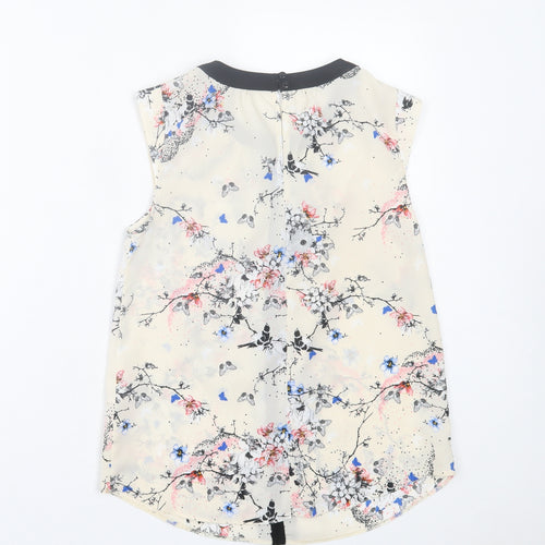 Red Herring Womens Multicoloured Floral Polyester Basic Tank Size 8 Crew Neck