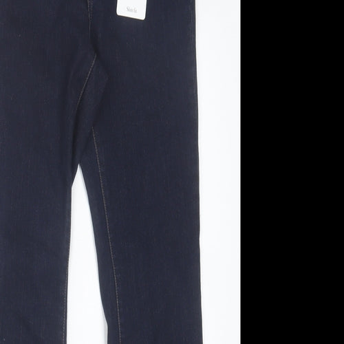 Gloria Vanderbilt Womens Blue  Cotton Straight Jeans Size 8 L29 in Slim Button