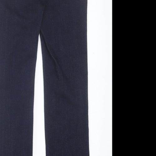Gloria Vanderbilt Womens Blue  Cotton Straight Jeans Size 8 L29 in Slim Button