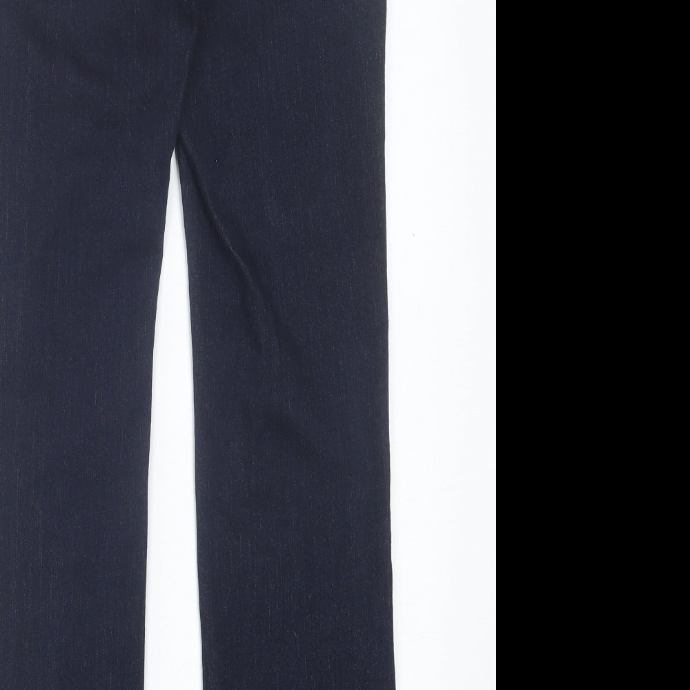 Gloria Vanderbilt Womens Blue  Cotton Straight Jeans Size 8 L29 in Slim Button