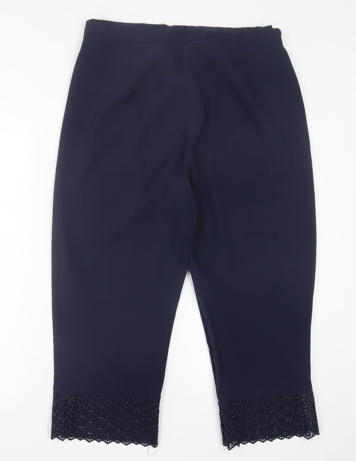 Millers Womens Blue  Polyester Cropped Trousers Size 14 L22 in Regular