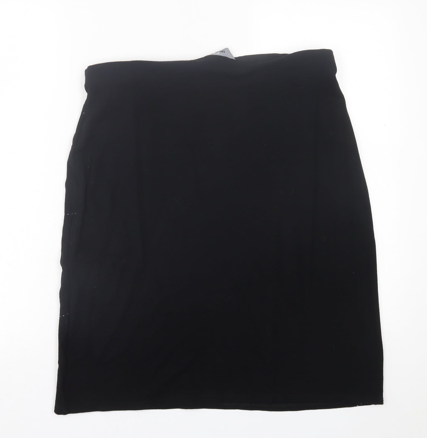 AMARANTO Womens Black  Viscose A-Line Skirt Size 18
