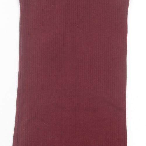 Missguided Womens Purple  Polyester Bodycon  Size 4  High Neck Pullover