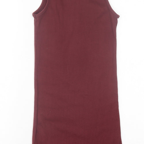 Missguided Womens Purple  Polyester Bodycon  Size 4  High Neck Pullover