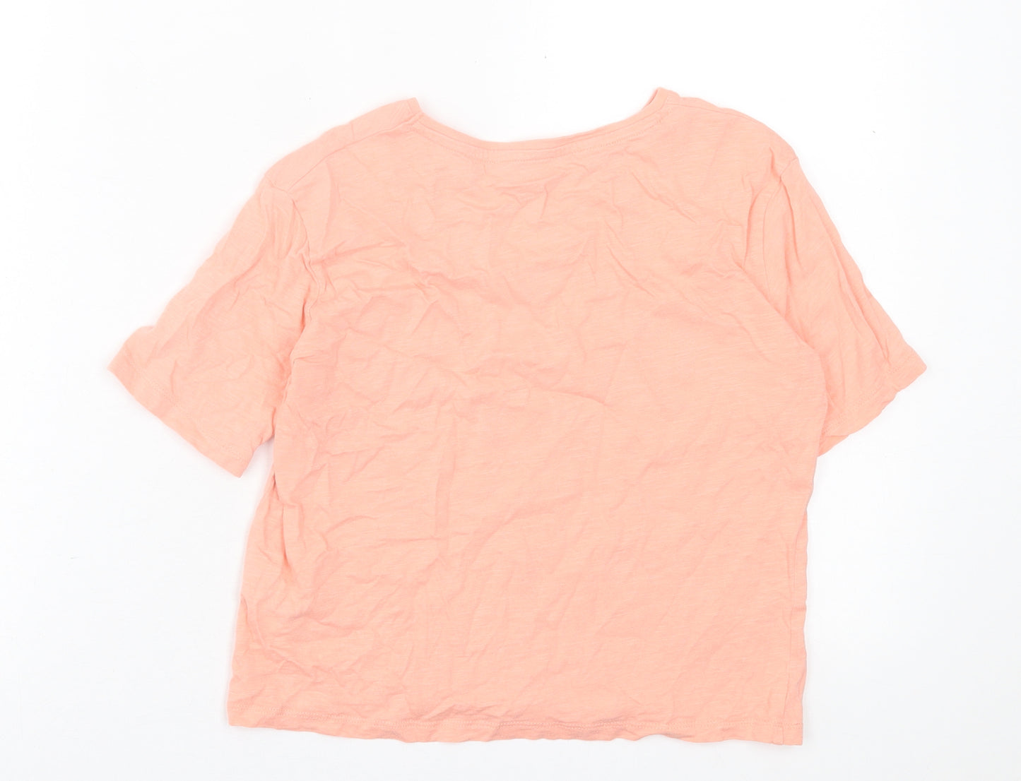 F&F Girls Pink  Cotton Basic T-Shirt Size 9-10 Years Crew Neck Pullover