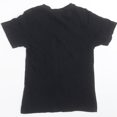 JHK Boys Black  Cotton Basic T-Shirt Size 5-6 Years Crew Neck Pullover