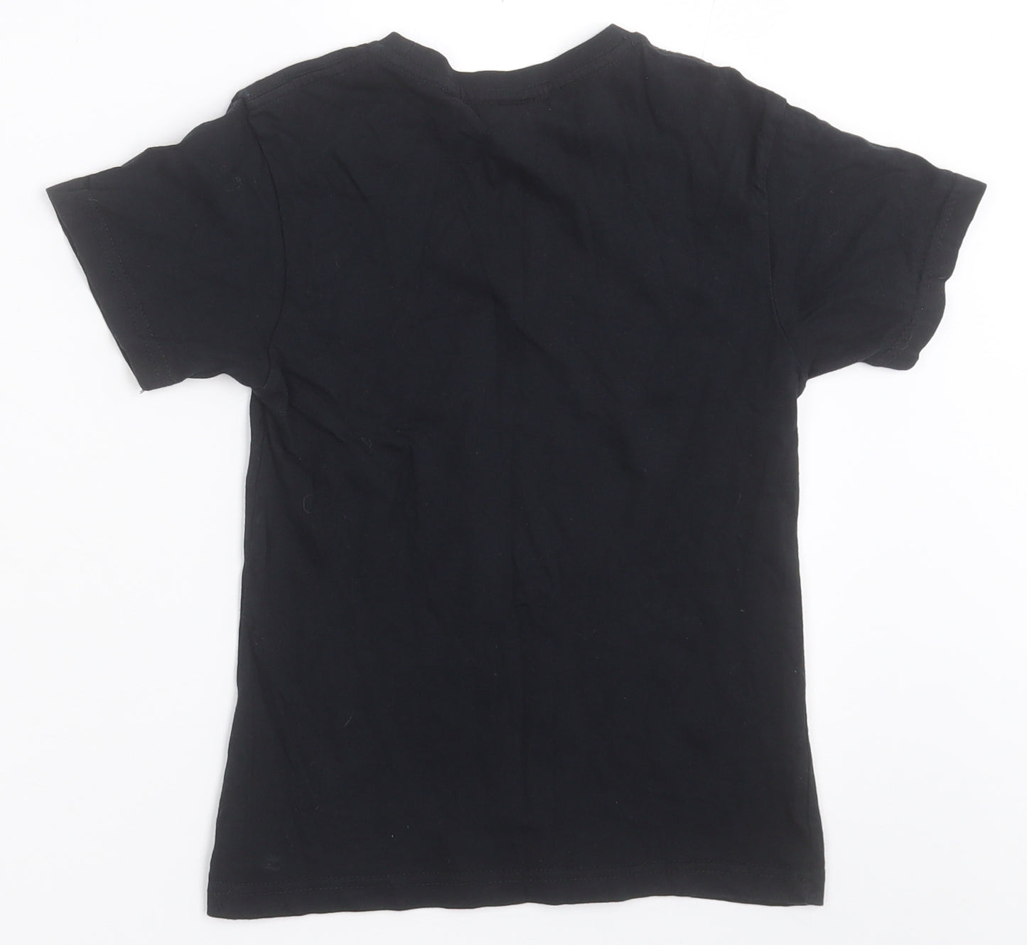 JHK Boys Black  Cotton Basic T-Shirt Size 5-6 Years Crew Neck Pullover