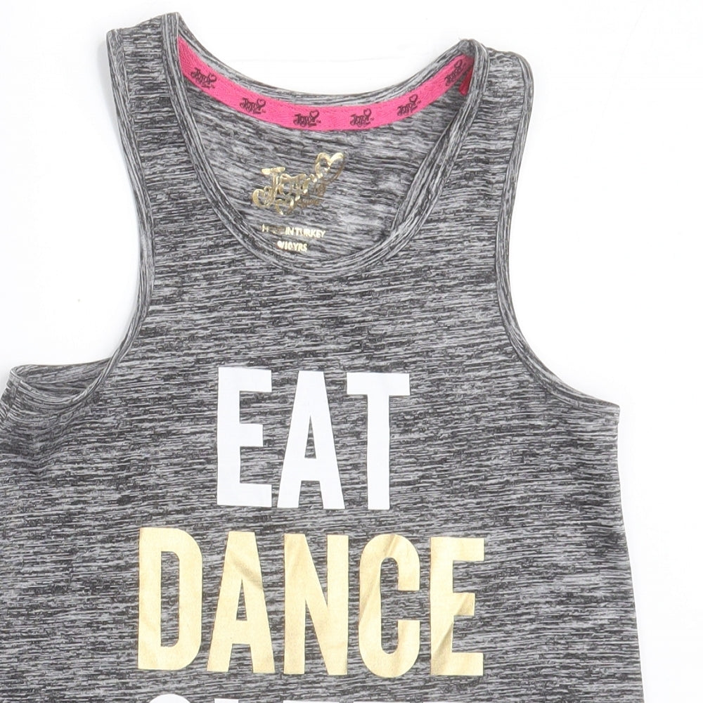 Primark Girls Grey  Polyester Basic Tank Size 9-10 Years Crew Neck Pullover