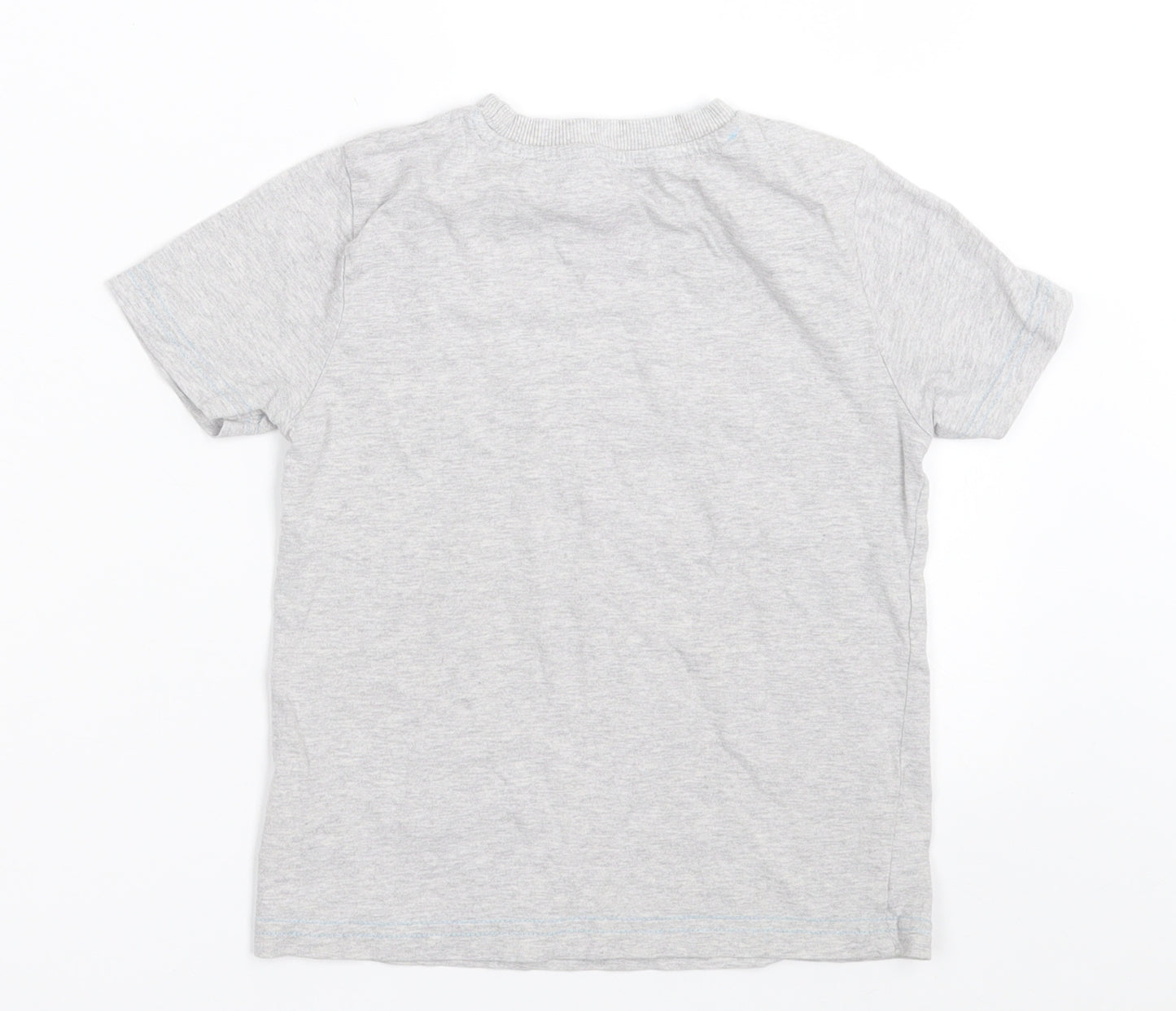 F&F Boys Grey  Polyester Basic T-Shirt Size 4-5 Years Crew Neck Pullover
