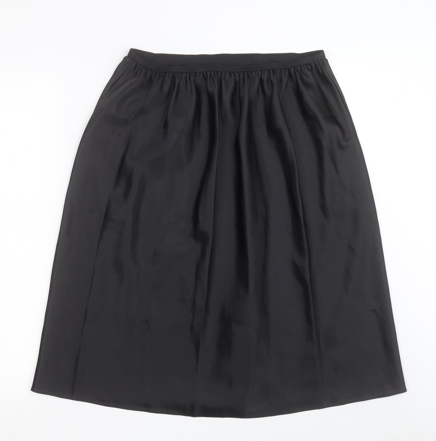 Marks and Spencer Womens Black  Polyester A-Line Skirt Size 22