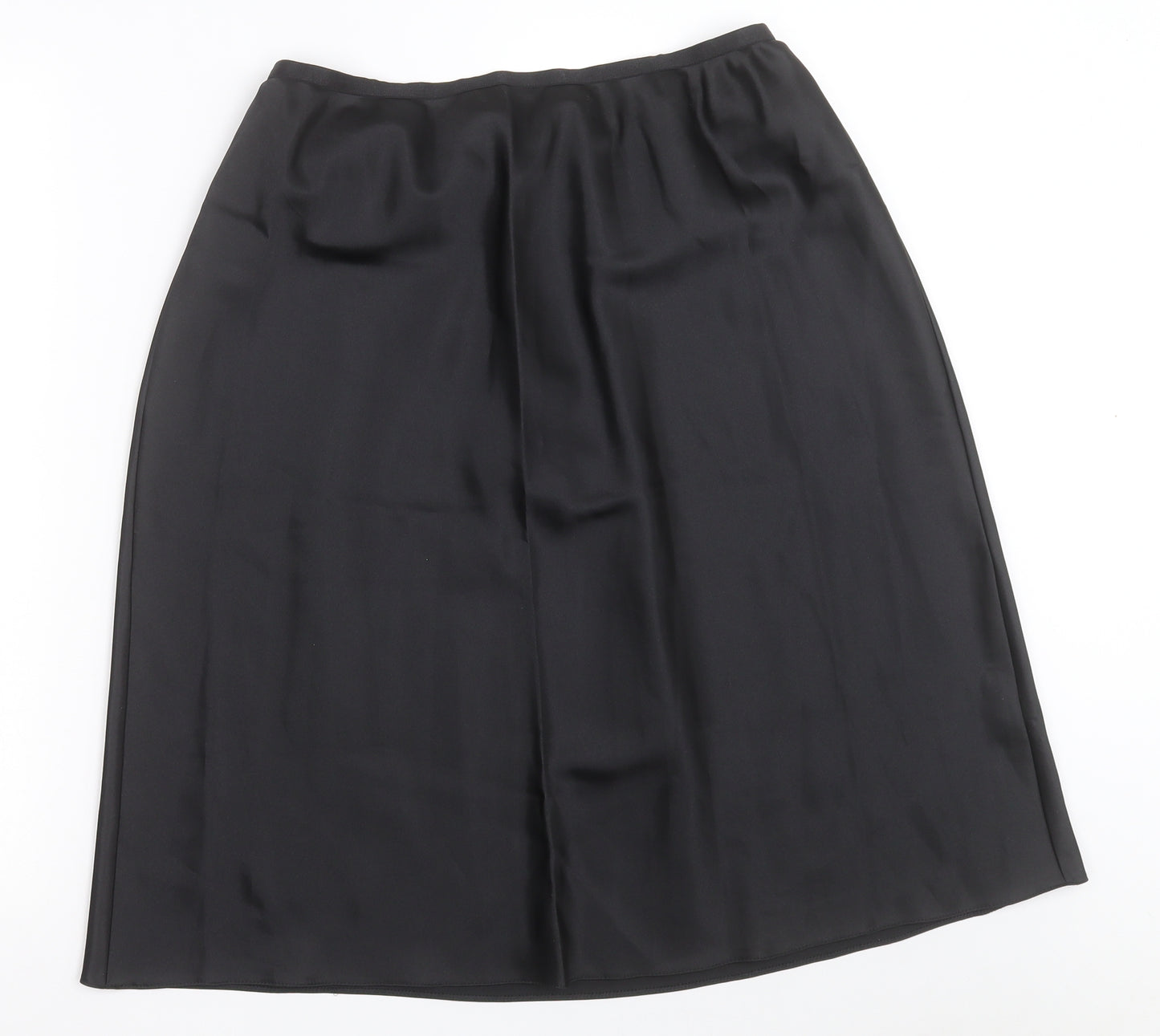 Marks and Spencer Womens Black  Polyester A-Line Skirt Size 22