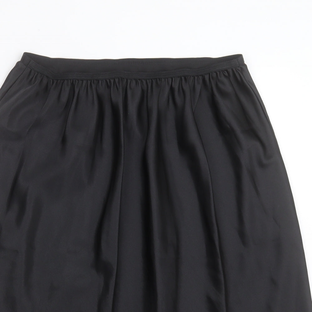 Marks and Spencer Womens Black  Polyester A-Line Skirt Size 22