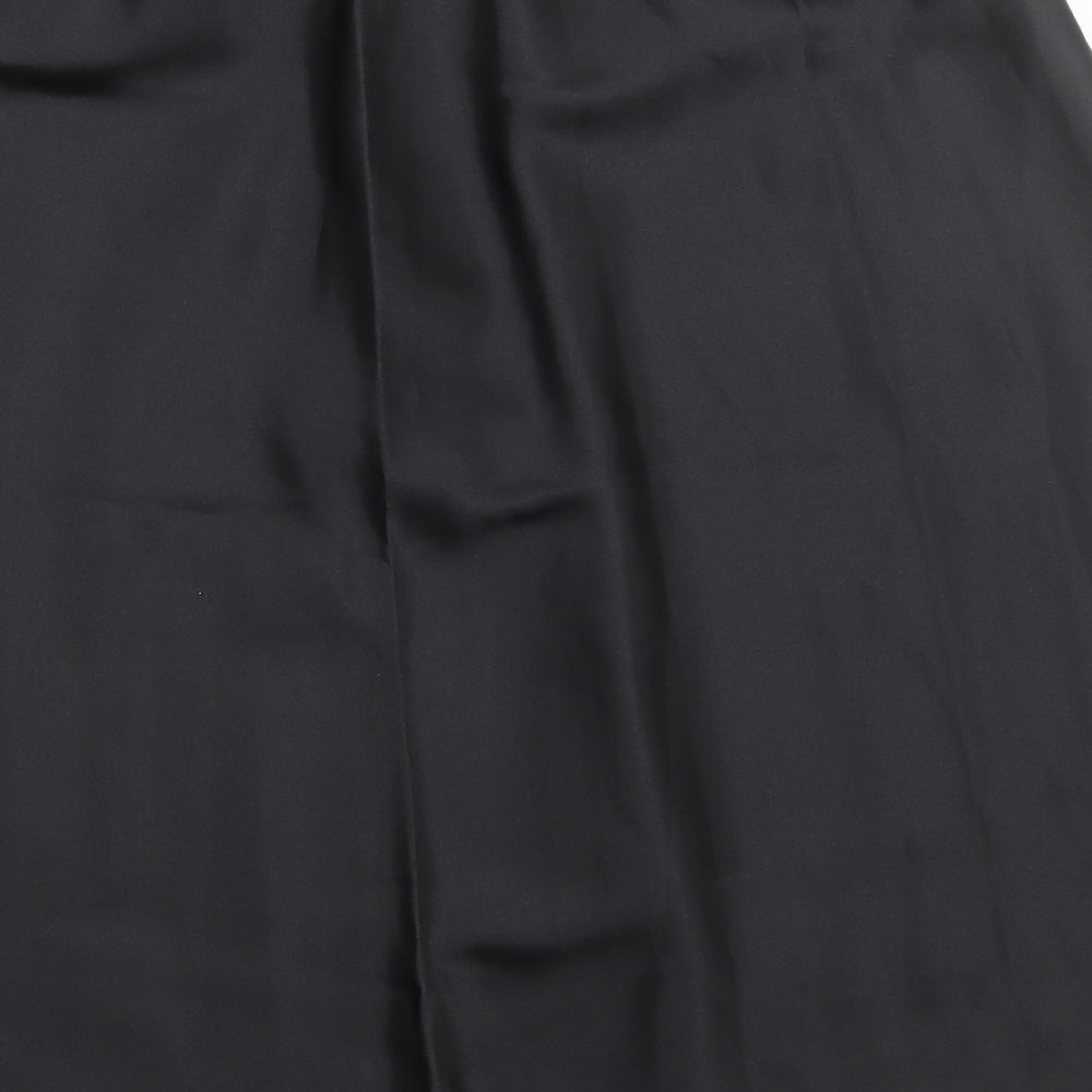 Marks and Spencer Womens Black  Polyester A-Line Skirt Size 22