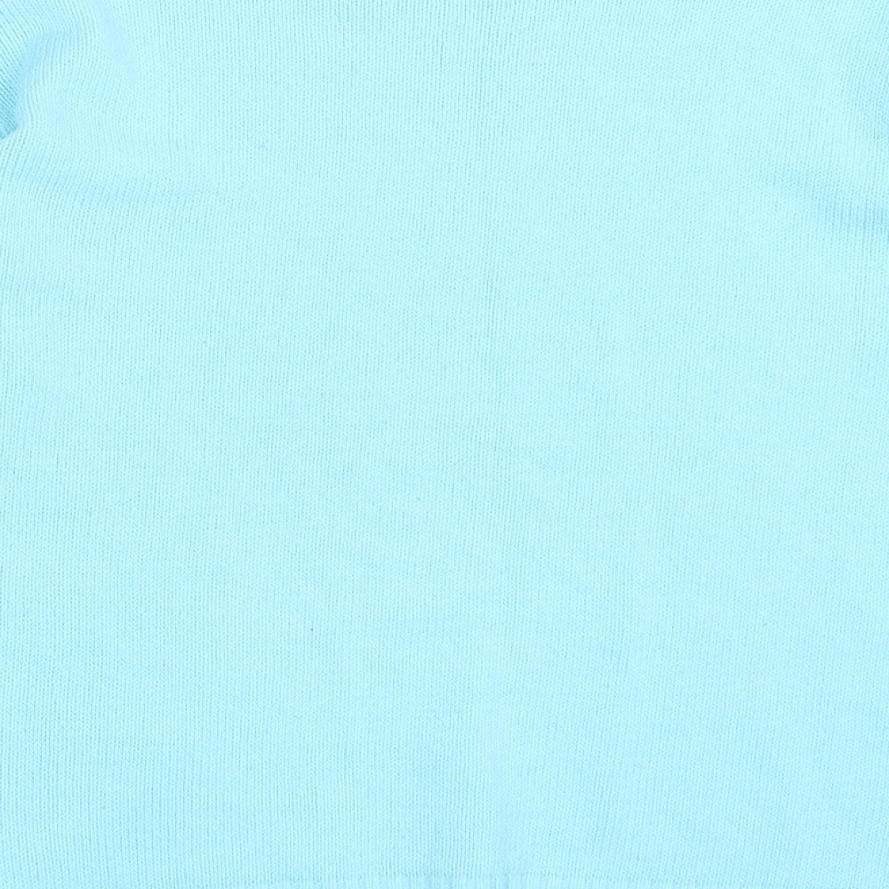 pure & natural Womens Blue Crew Neck  Acrylic Pullover Jumper Size M