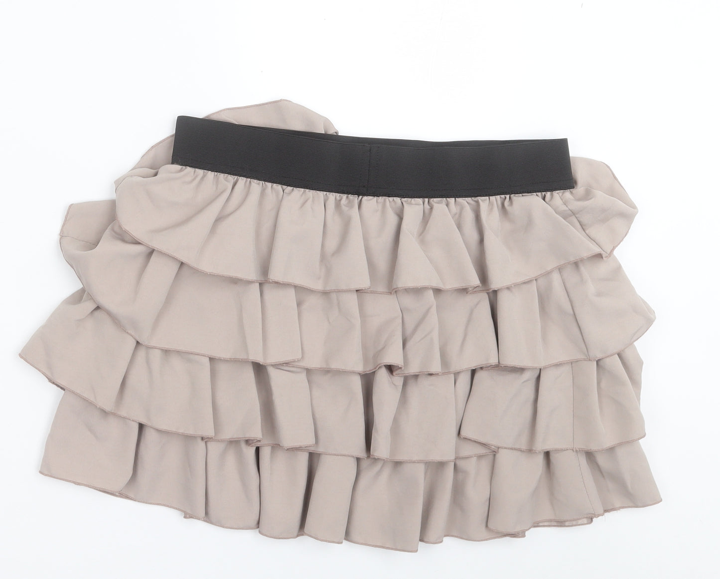River Island Womens Beige  Polyester A-Line Skirt Size 14