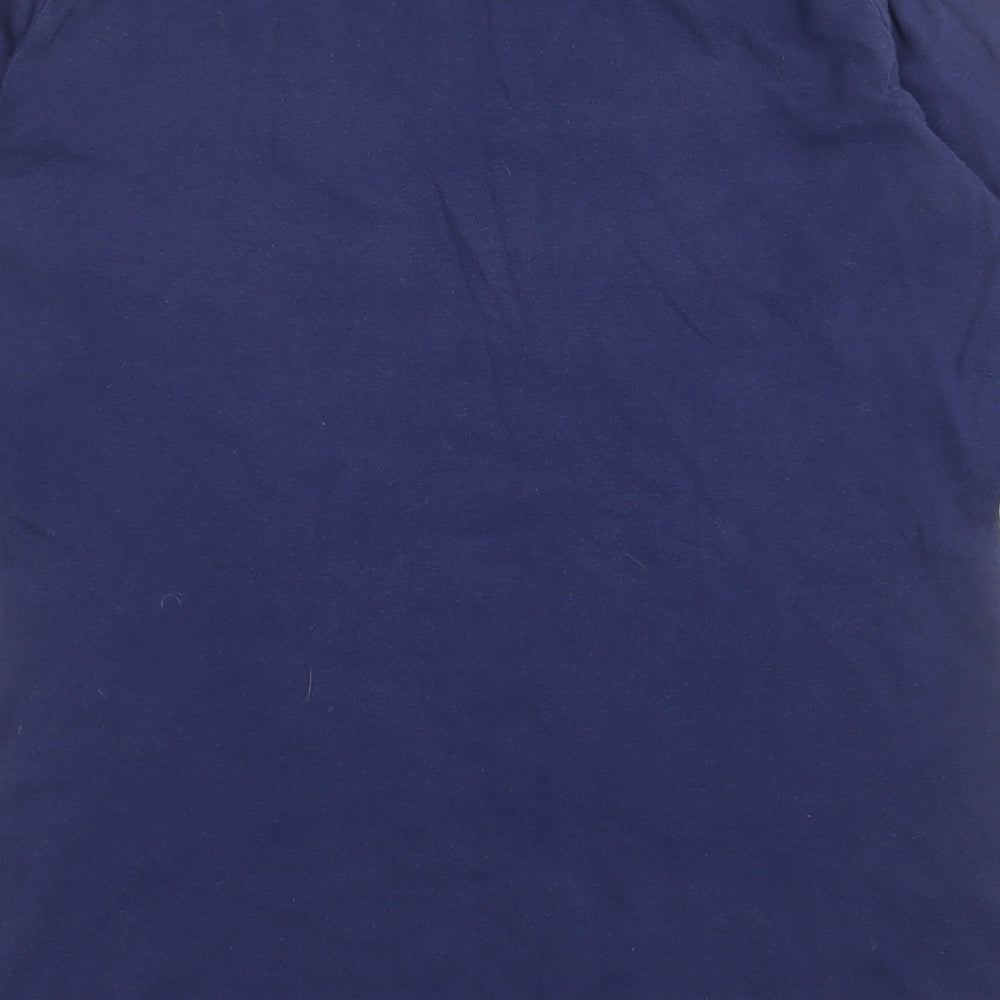 Dorothy Perkins Womens Blue  Cotton Basic T-Shirt Size 14 Crew Neck