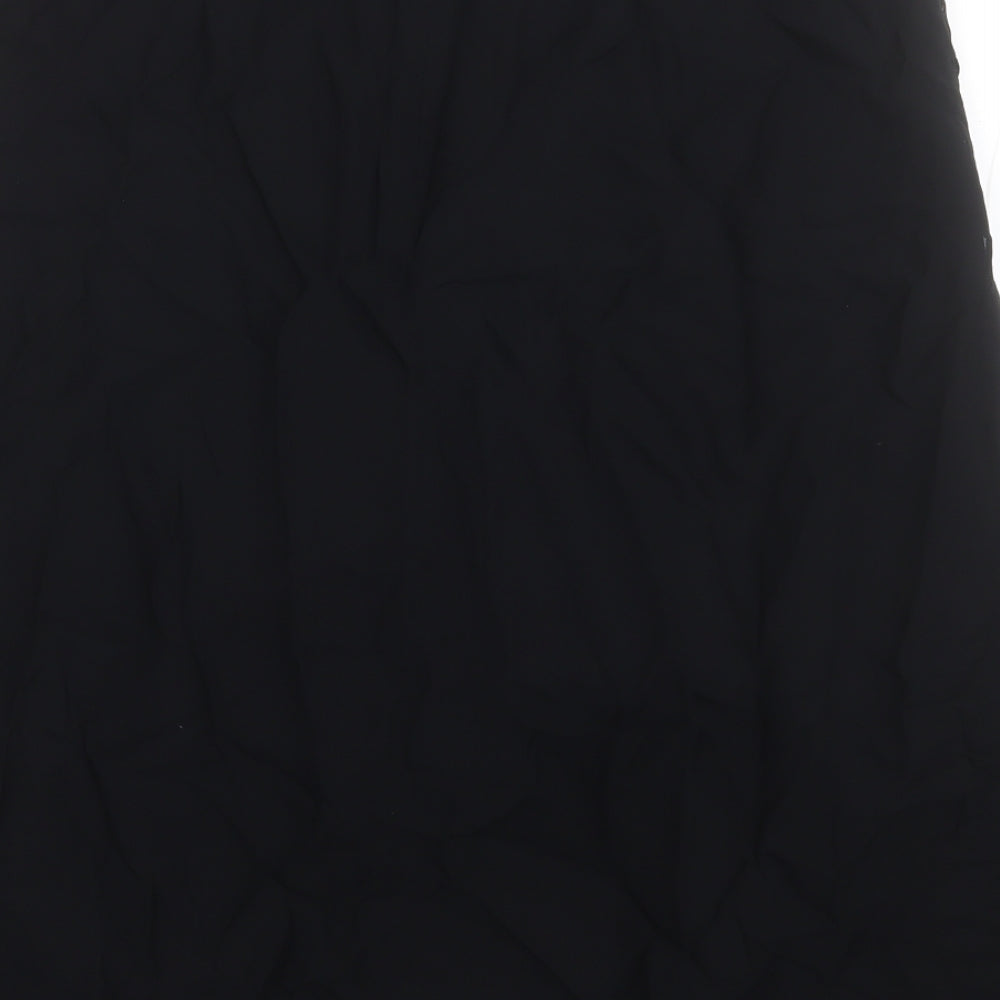 Wallis Womens Black  Viscose A-Line Skirt Size 16   Zip